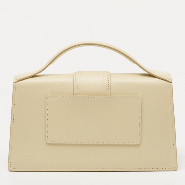 Pre Owned Jacquemus Cream Leather Le Bambino Shoulder Bag