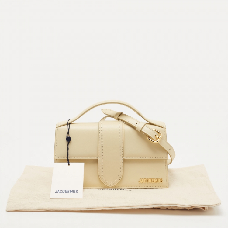 Pre Owned Jacquemus Cream Leather Le Bambino Shoulder Bag