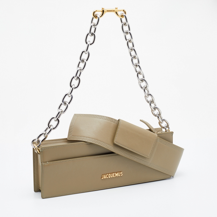 Pre Owned Jacquemus Green Leather Le Sac Ciuciu Shoulder Bag
