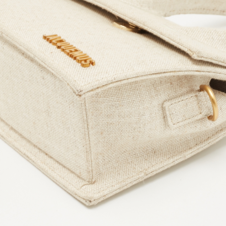 Pre Owned Jacquemus Light Beige Canvas Le Chiquito Top Handle Bag