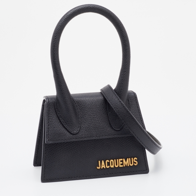Pre Owned Jacquemus Black Leather Mini Le Chiquito Bag