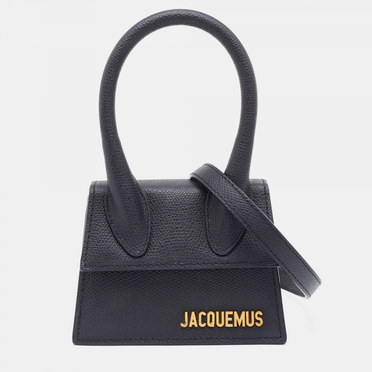 Pre Owned Jacquemus Black Leather Mini Le Chiquito Bag