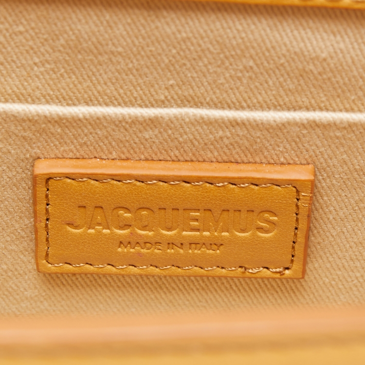 Pre Owned Jacquemus Tan Leather Le Chiquito Moyen Top Handle Bag