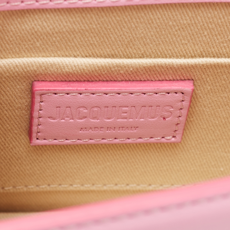 Pre Owned Jacquemus Pink Leather Le Chiquito Moyen Top Handle Bag