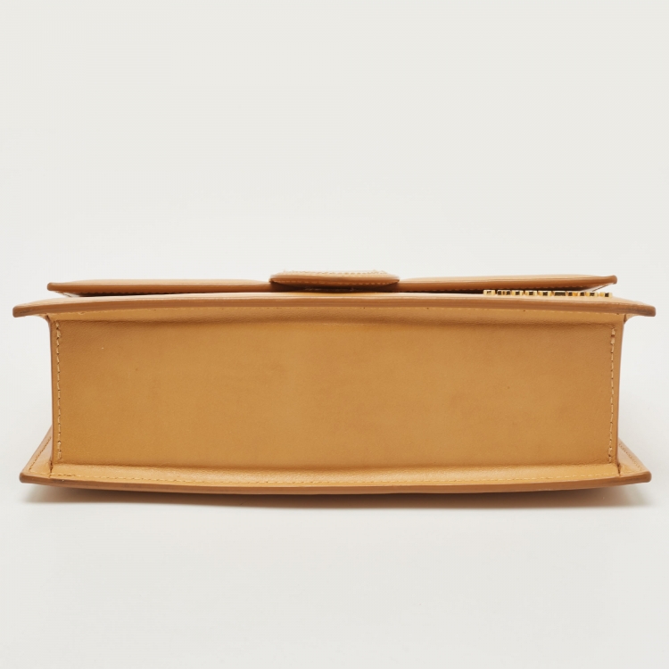 Pre Owned Jacquemus Tan Leather Le Grand Bambino Top Handle Bag