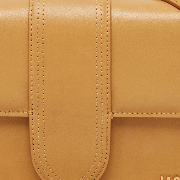 Pre Owned Jacquemus Tan Leather Le Grand Bambino Top Handle Bag