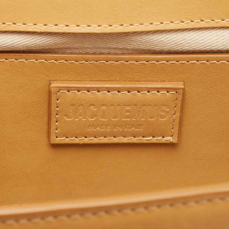 Pre Owned Jacquemus Tan Leather Le Grand Bambino Top Handle Bag