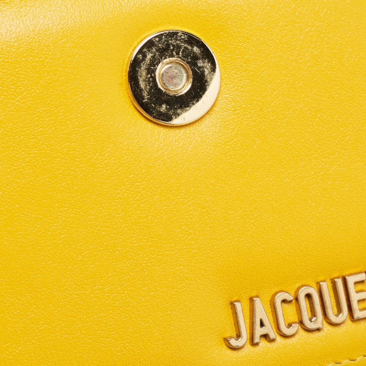 Pre Owned Jacquemus Yellow Leather Le Piccolo Chain Bag