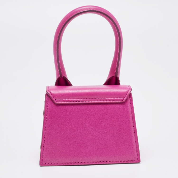 Pre Owned Jacquemus Pink Leather Mini Le Chiquito Bag