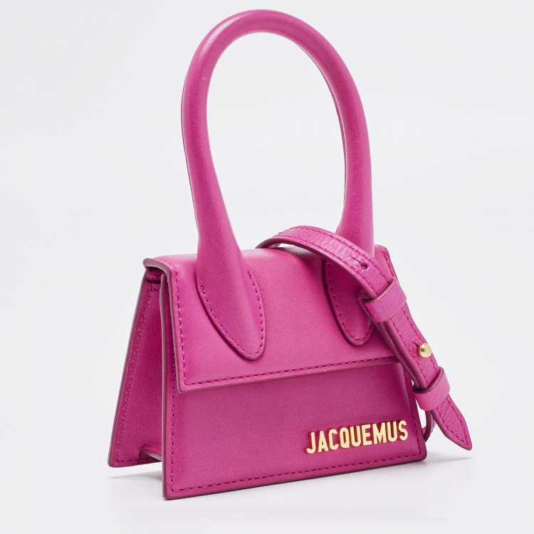 Pre Owned Jacquemus Pink Leather Mini Le Chiquito Bag