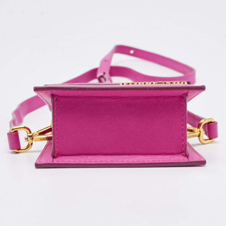 Pre Owned Jacquemus Pink Leather Mini Le Chiquito Bag