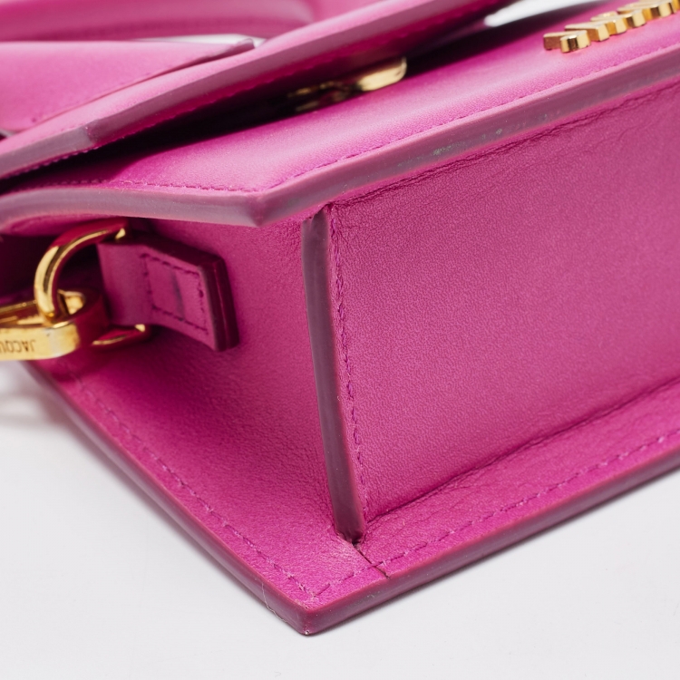 Pre Owned Jacquemus Pink Leather Mini Le Chiquito Bag