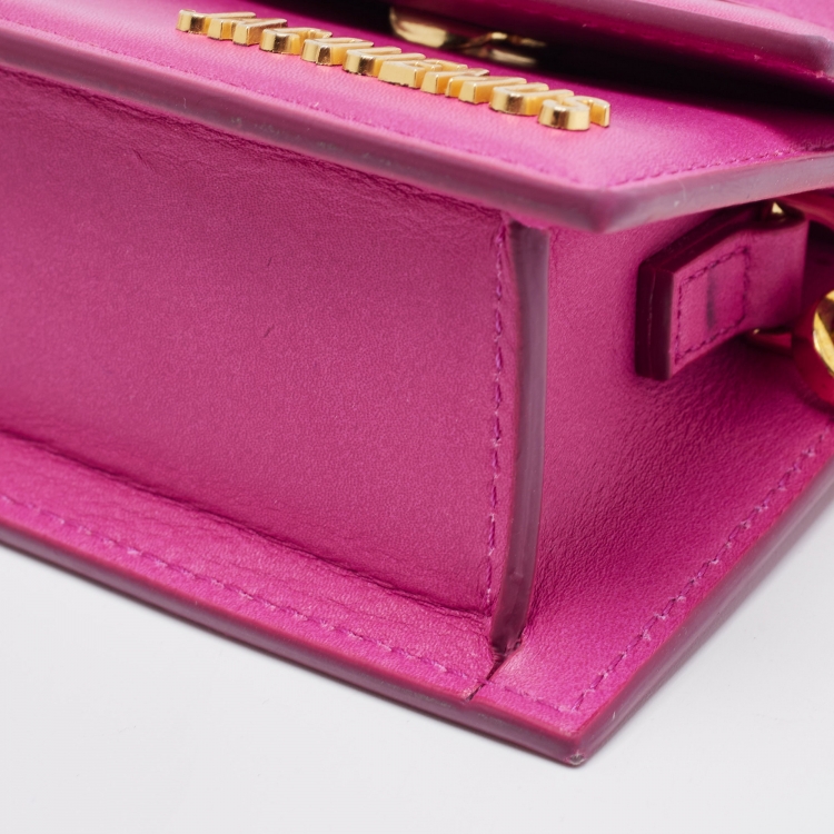 Pre Owned Jacquemus Pink Leather Mini Le Chiquito Bag