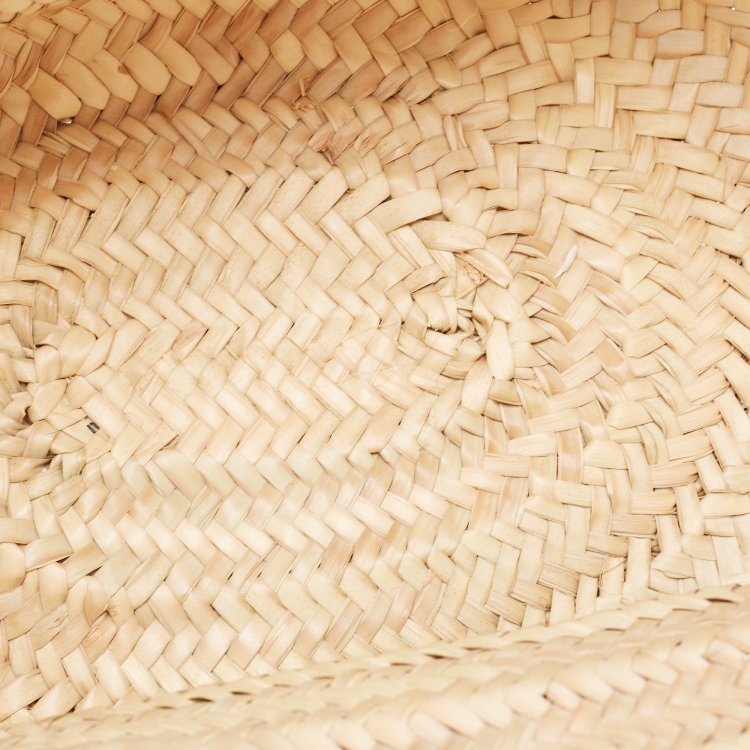 Pre Owned Jacquemus Beige/Yellow Straw and Suede Le Panier Soleil Basket Tote