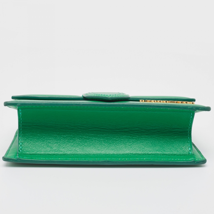 Pre Owned Jacquemus Green Leather Mini Le Bambino Top Handle Bag