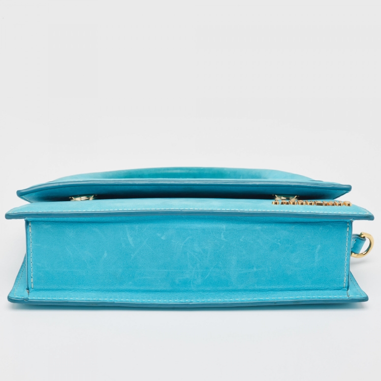 Pre Owned Jacquemus Blue Nubuck Long Le Chiquito Top Handle Bag