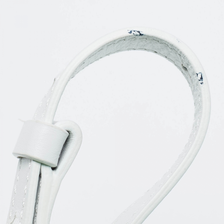 Pre Owned Jacquemus White Leather Le Chiquito Moyen Top Handle Bag