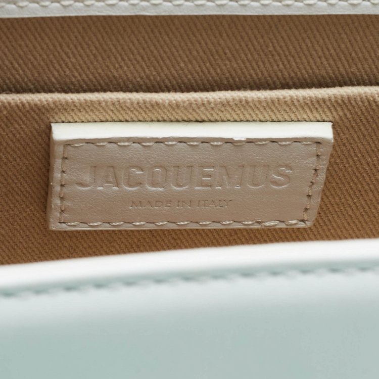 Pre Owned Jacquemus White Leather Le Chiquito Moyen Top Handle Bag