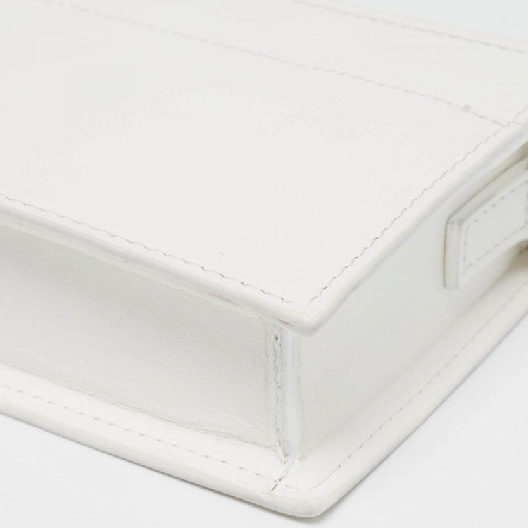 Pre Owned Jacquemus White Leather Le Ciuciu Shoulder Bag