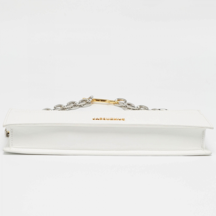 Pre Owned Jacquemus White Leather Le Ciuciu Shoulder Bag