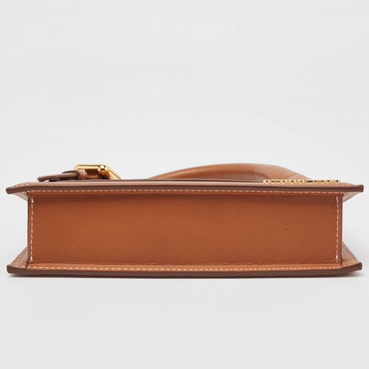 Pre Owned Jacquemus Brown Leather Long Le Chiquito BoucleTop Handle Bag