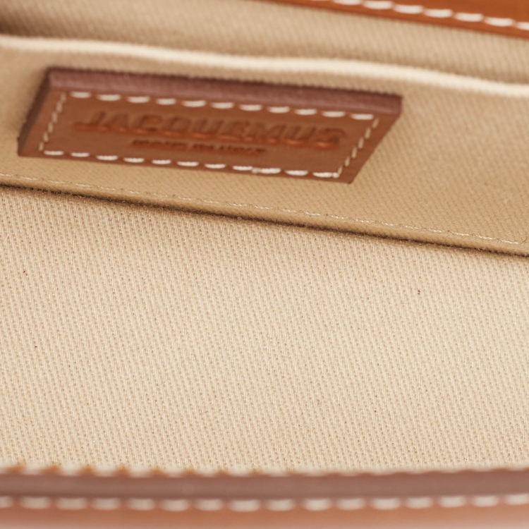 Pre Owned Jacquemus Brown Leather Long Le Chiquito BoucleTop Handle Bag