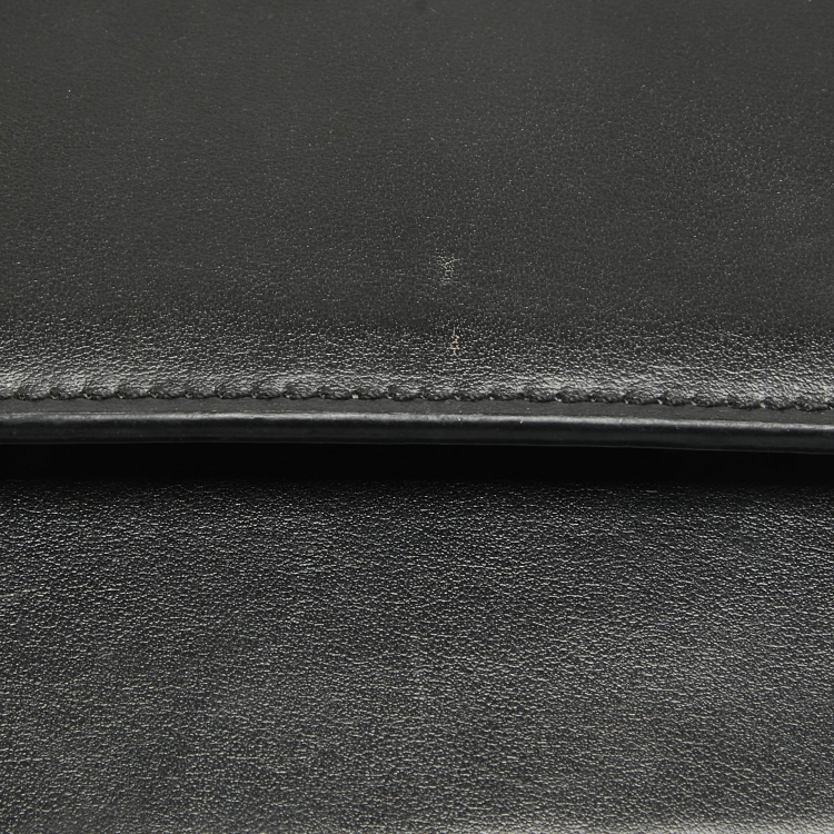 Pre Owned Jacquemus Black Leather Long Le Chiquito Top Handle Bag