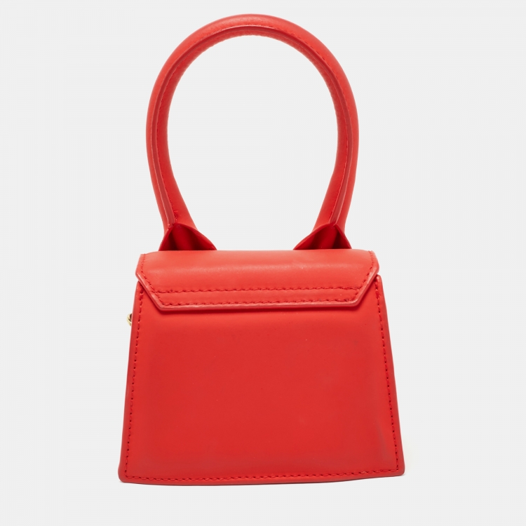 Pre Owned Jacquemus Red Leather Le Chiquito Mini Bag