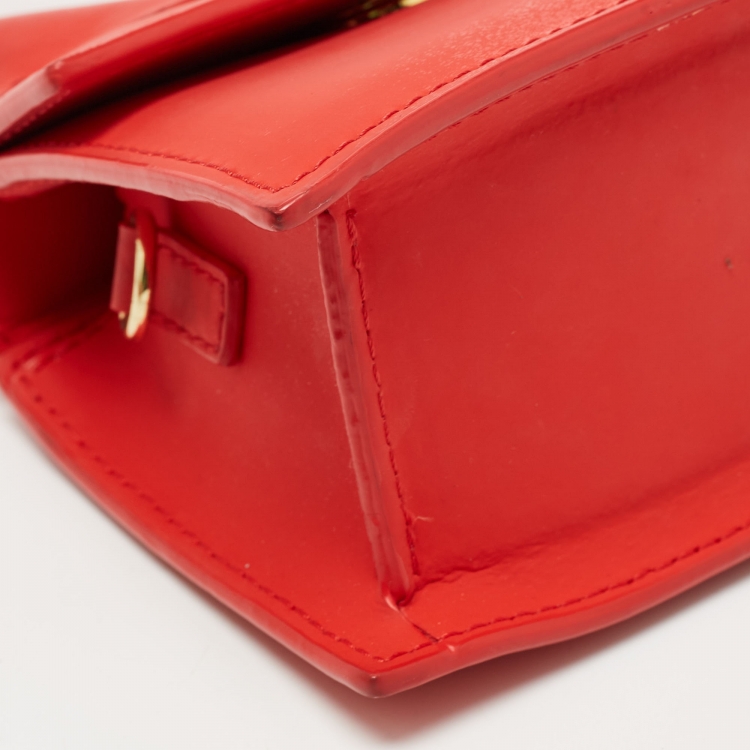 Pre Owned Jacquemus Red Leather Le Chiquito Mini Bag