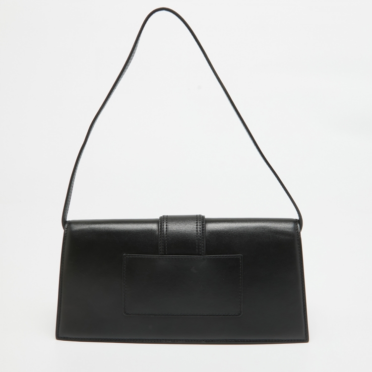 Pre Owned Jacquemus Black Leather Le Bambino Long Shoulder Bag
