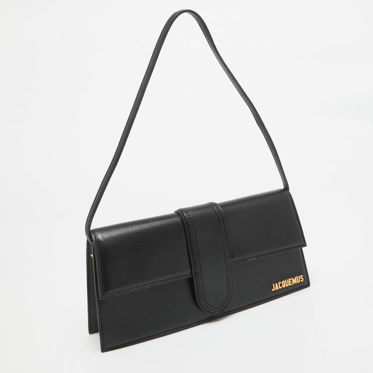 Pre Owned Jacquemus Black Leather Le Bambino Long Shoulder Bag