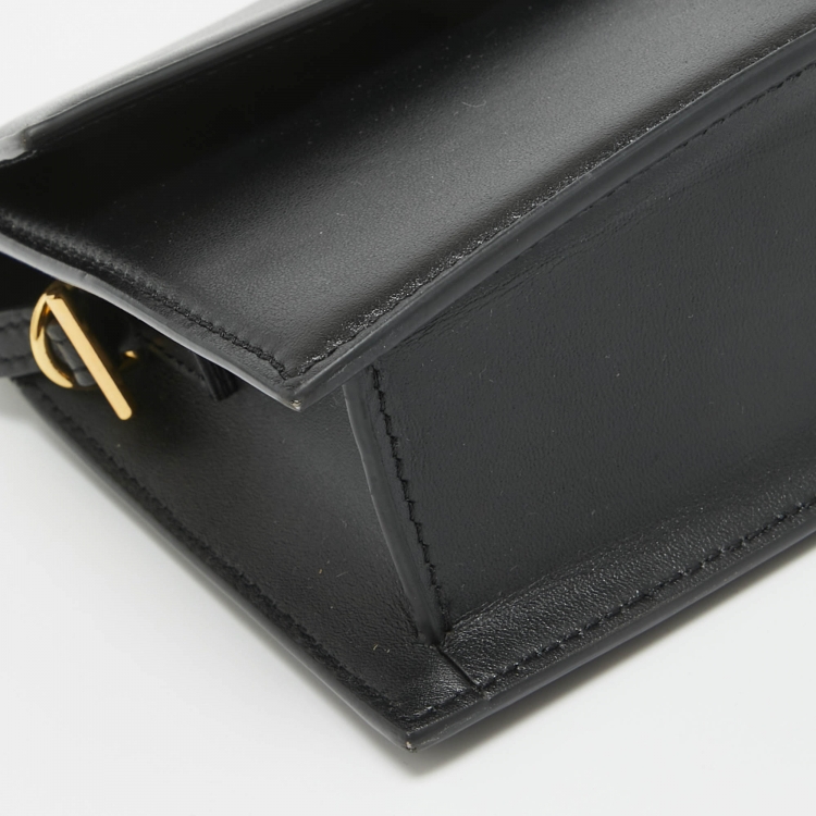 Pre Owned Jacquemus Black Leather Le Bambino Long Shoulder Bag