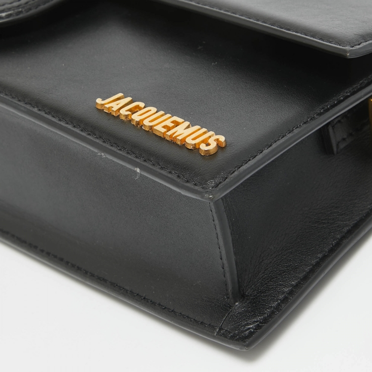 Pre Owned Jacquemus Black Leather Le Bambino Long Shoulder Bag