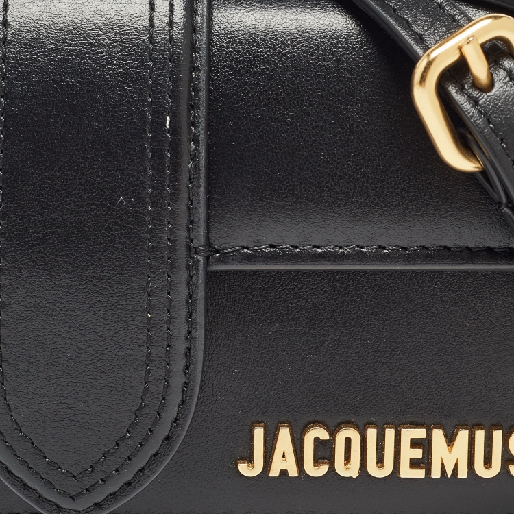 Pre Owned Jacquemus Black Leather Mini Le Bambino Top Handle Bag