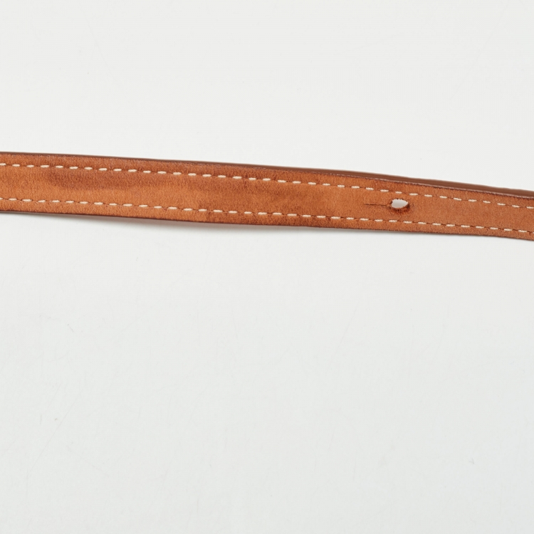 Pre Owned Jacquemus Brown Nubuck Leather Long Le Chiquito Top Handle Bag