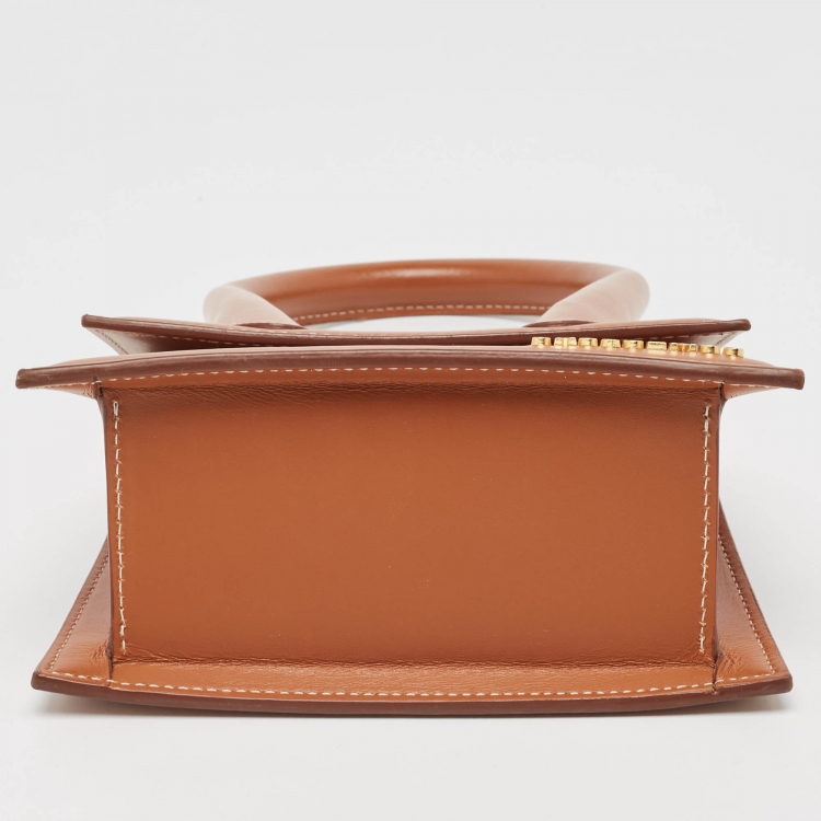 Pre Owned Jacquemus Brown Leather Le Chiquito Top Handle Bag