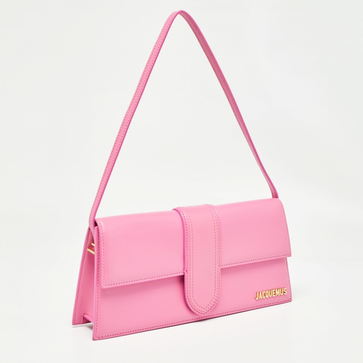 مملوكة مسبقًا Jacquemus Pink Leather Le Bambino Long Shoulder Bag