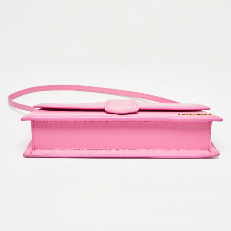 مملوكة مسبقًا Jacquemus Pink Leather Le Bambino Long Shoulder Bag