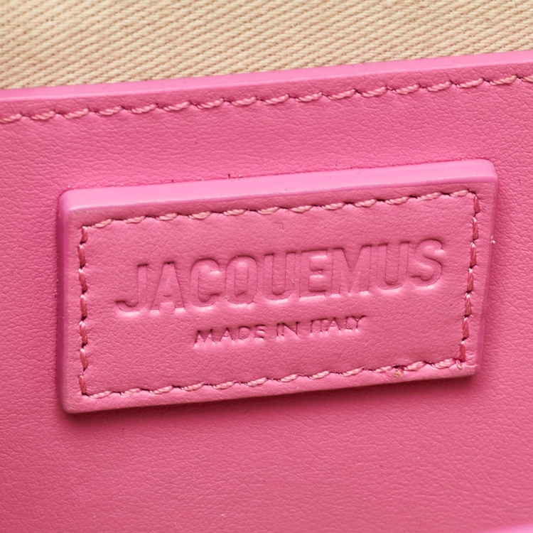 مملوكة مسبقًا Jacquemus Pink Leather Le Bambino Long Shoulder Bag