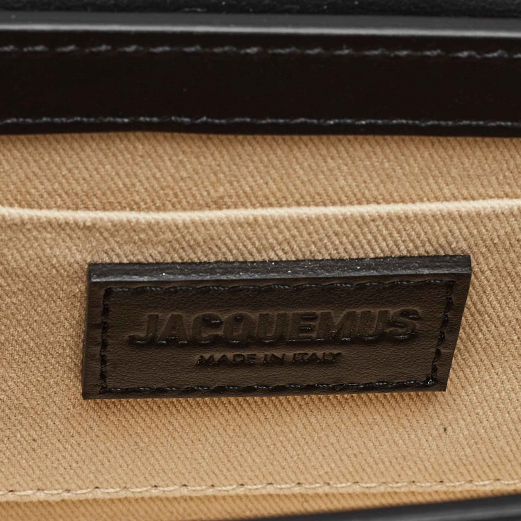 Pre Owned Jacquemus Black Leather Long Le Chiquito Top Handle Bag