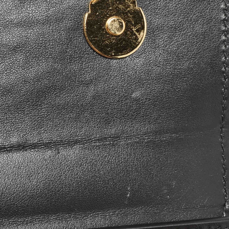 Pre Owned Jacquemus Black Leather Long Le Chiquito Top Handle Bag