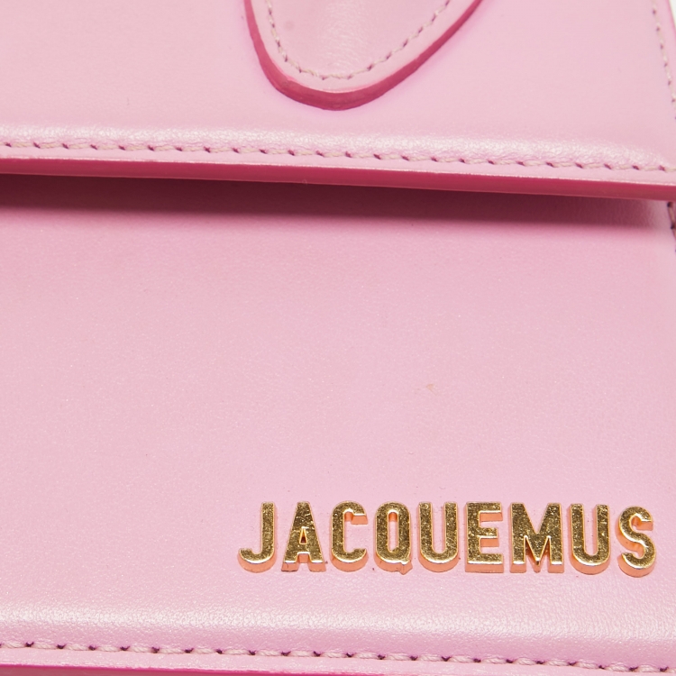 مملوكة مسبقًا Jacquemus Pink Leather Le Chiquito Moyen Top Handle Bag