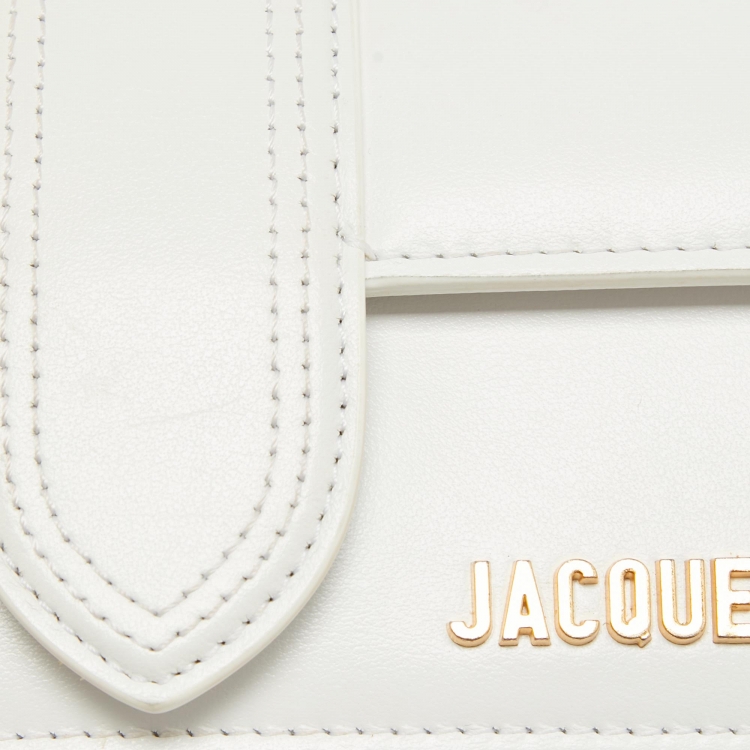 Pre Owned Jacquemus White Leather Mini Le Bambino Top Handle Bag