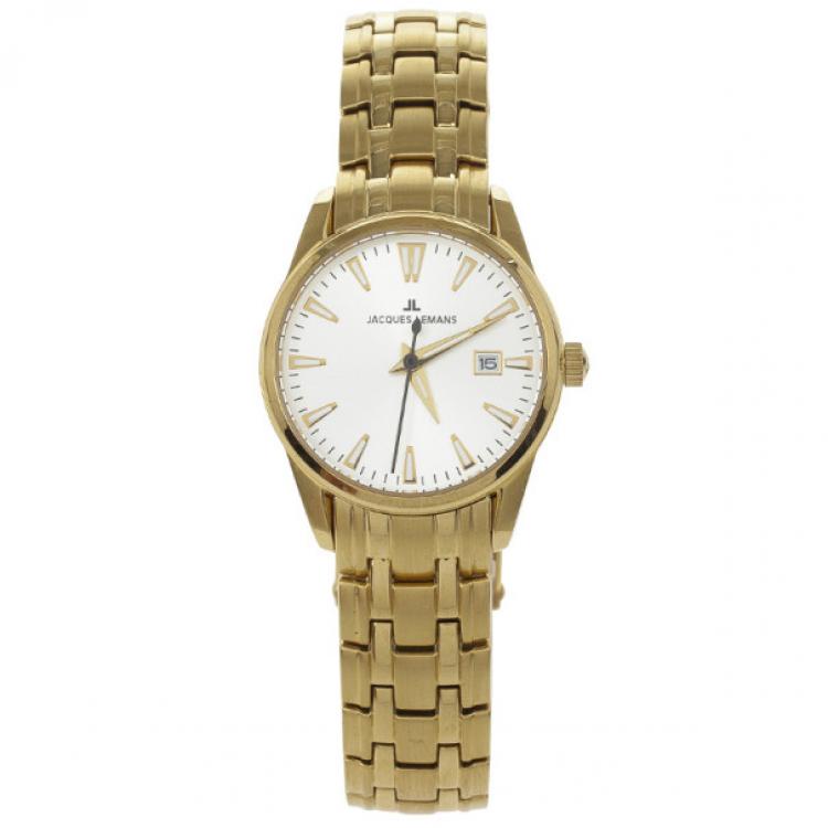 Pre Owned Jacques Lemans Gold Plated 1-1445 Womens Wristwatch 27 MM