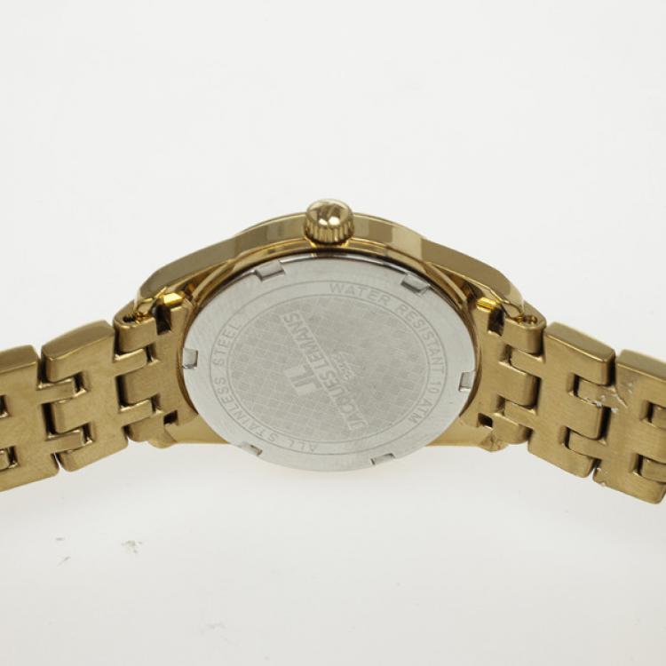 Pre Owned Jacques Lemans Gold Plated 1-1445 Womens Wristwatch 27 MM