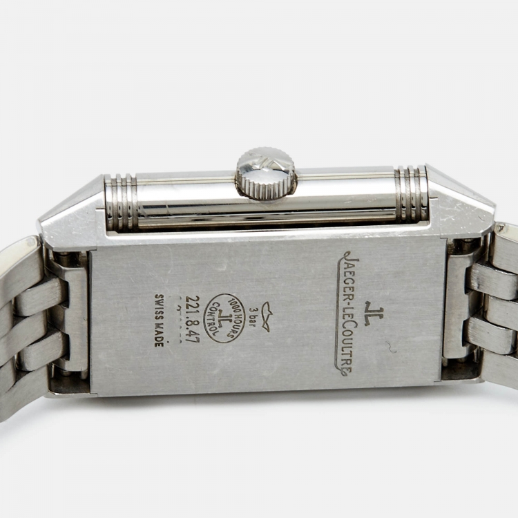 Pre Owned Jaeger-LeCoultre Silver Stainless Steel Reverso Q2618140 Women's Wristwatch 21 mm