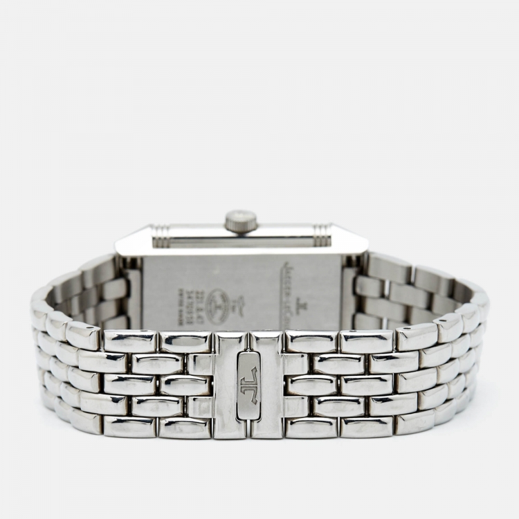 Pre Owned Jaeger-LeCoultre Silver Stainless Steel Reverso Q2618140 Women's Wristwatch 21 mm