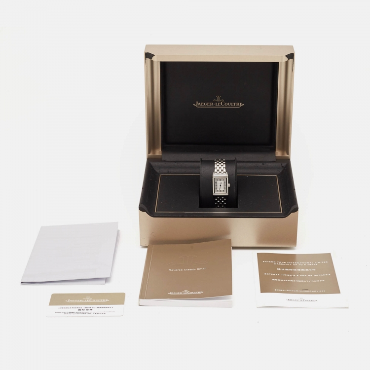 Pre Owned Jaeger-LeCoultre Silver Stainless Steel Reverso Q2618140 Women's Wristwatch 21 mm