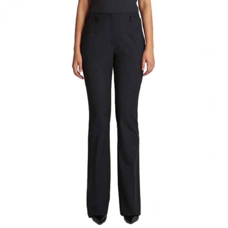 Pre Owned Jason Wu Black Wool Boot-Leg Trousers M