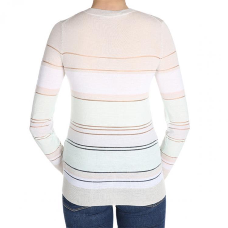 Pre Owned Jason Wu Striped Merino Wool Sweater S